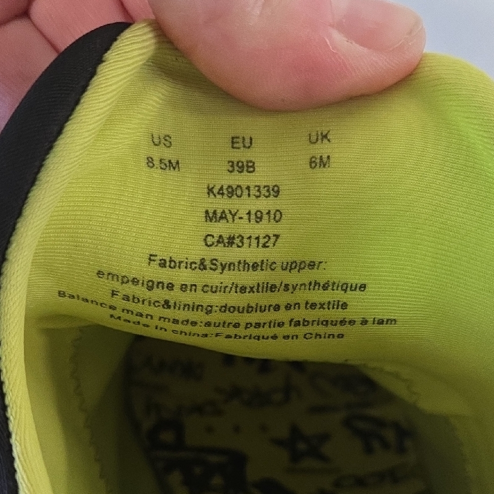 DKNY Black Wedge Slip-On Sneakers with Lime Interior Size 8.5 - Picture 6 of 7